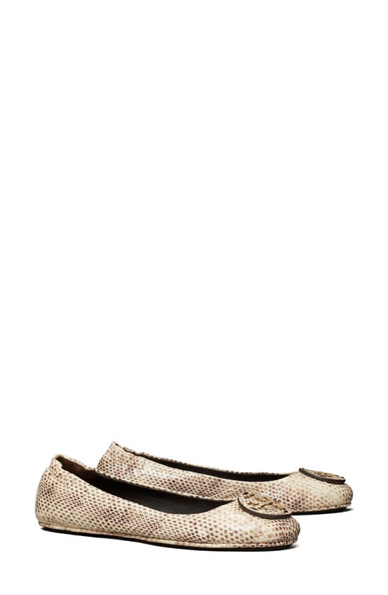 Tory Burch Minnie Travel Ballet Fl In Cream Roccia