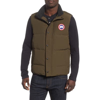 Canada Goose Garson Regular Fit Quilted Down Vest, Green