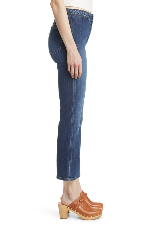 Shop Frame Braided High Waist Crop Mini Bootcut Jeans In Istanbul