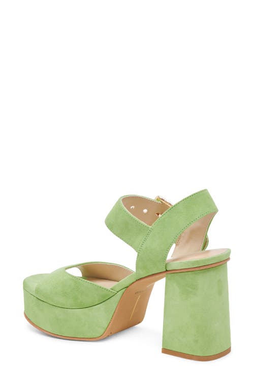 Shop Dolce Vita Bobby Platform Sandal In Lime Suede