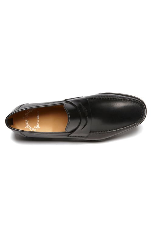 Shop Santoni 'ross' Penny Loafer In Black