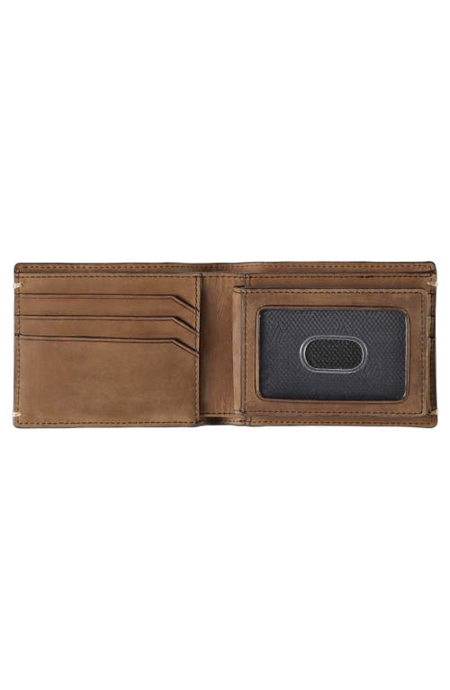 Johnston & Murphy Rhodes Leather Bifold Wallet In Tan Oiled