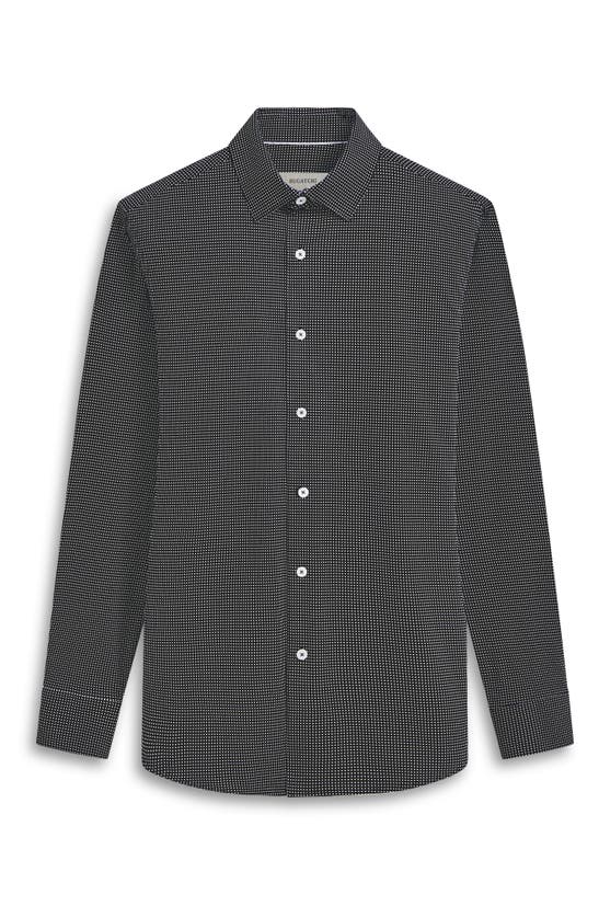 Shop Bugatchi James Ooohcotton® Pin Dot Print Button-up Shirt In Black