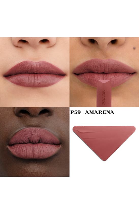 Shop Prada Monochrome Hyper Matte Refillable Lipstick In P59