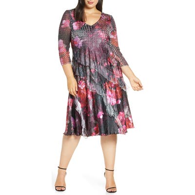 Plus Size Komarov Charmeuse A-Line Dress, Black