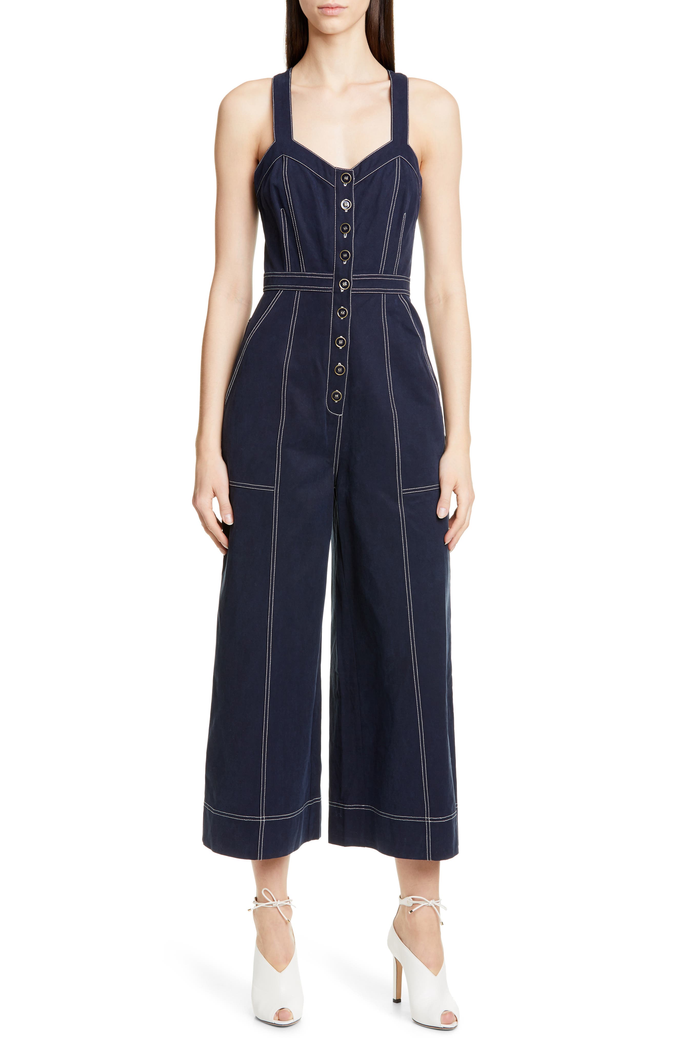 cotton culotte jumpsuit