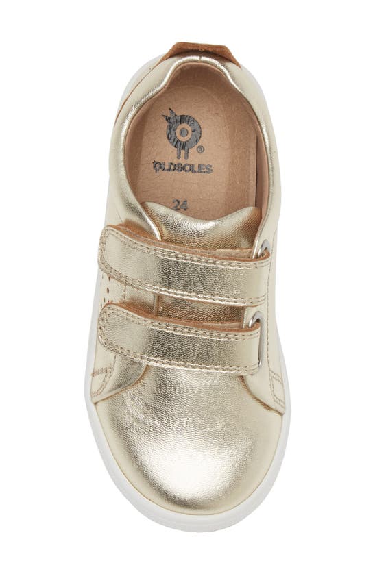 Shop Old Soles Kids' Leather Sneaker In Gold