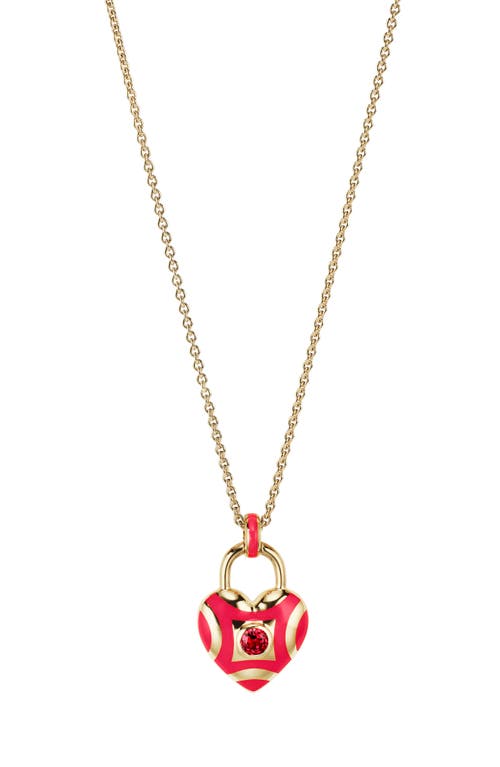 The Pop Heart Charm Necklace in Gold