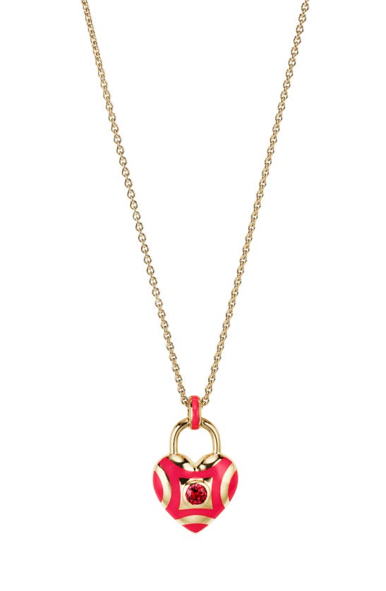 Cast The Pop Heart Charm Necklace In Gold