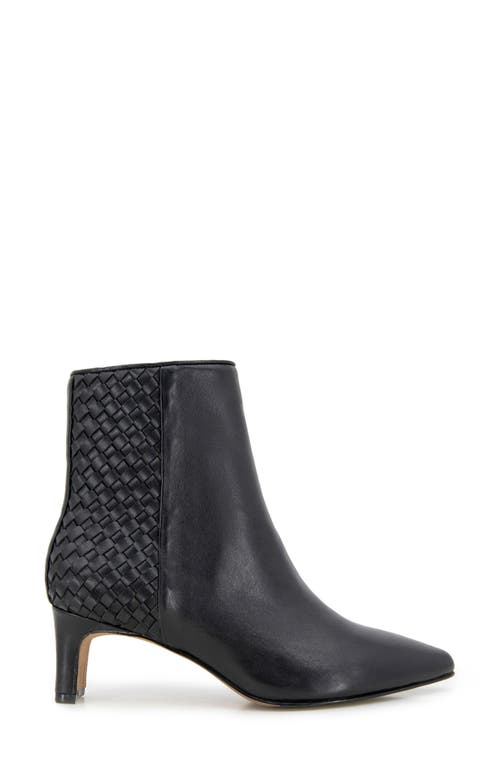 Shop Andre Assous André Assous Winter Pointed Toe Bootie In Black Woven