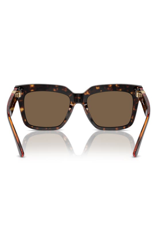 Shop Burberry 54mm Square Sunglasses In Dark Havana