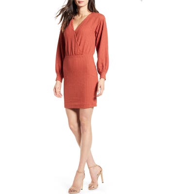 All In Favor Double Rib Minidress, Red