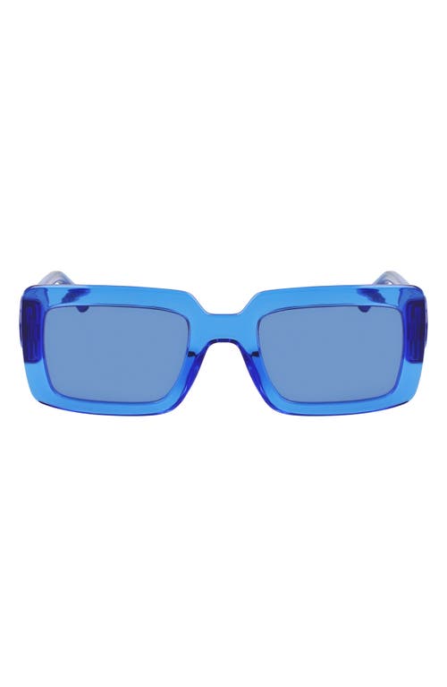 Longchamp 53mm Rectangular Sunglasses in Blue at Nordstrom