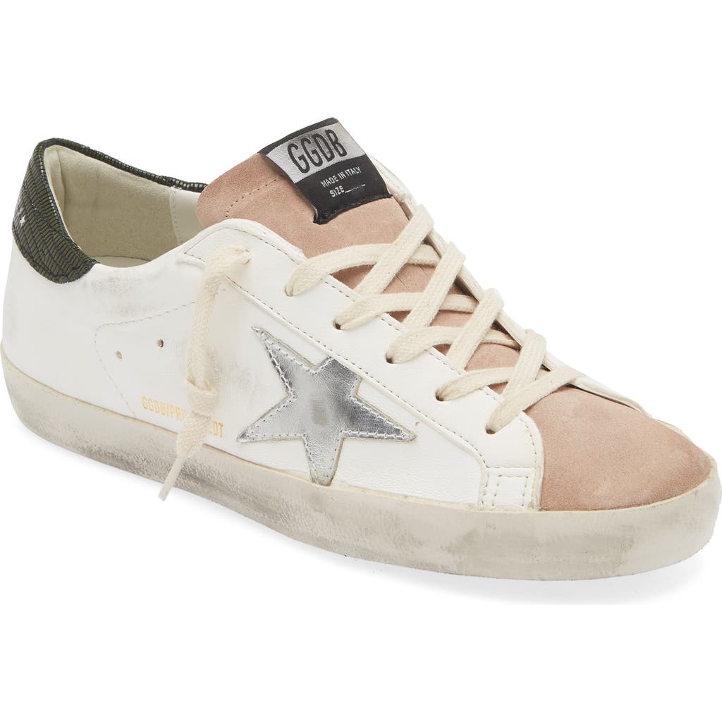 Golden Goose Super-star Low Top Sneaker In White/silver