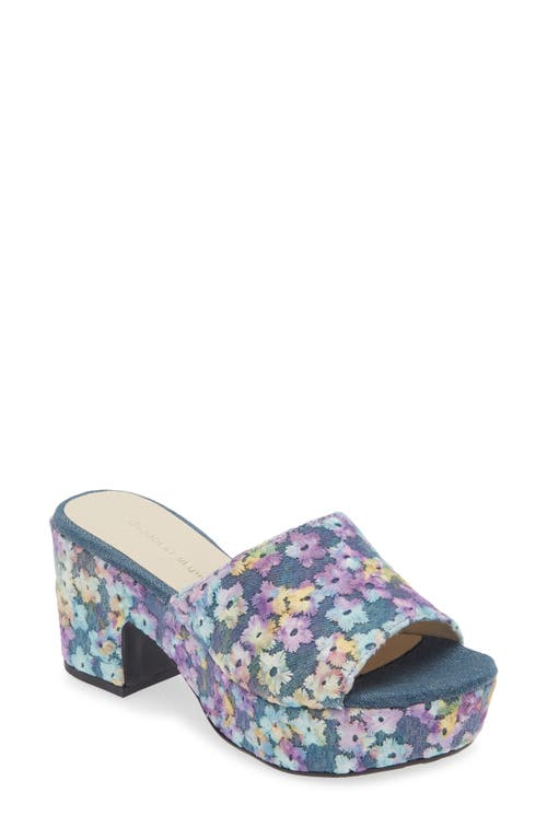 Chocolat Blu Gilsa Platform Sandal Denim Floral at Nordstrom,