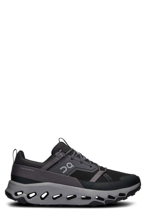 On Cloudhoriz Hiking Shoe In Black/alloy