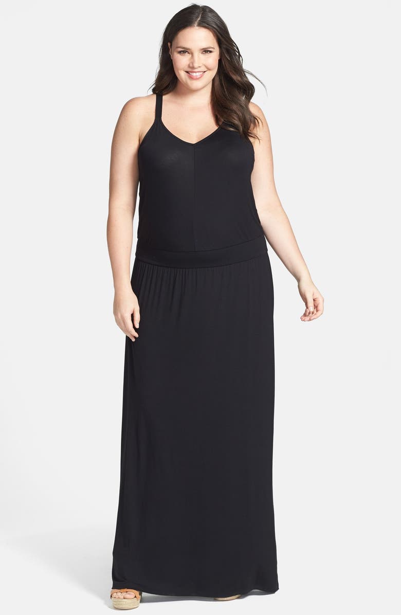 Caslon® Twill Strap Maxi Dress (Plus Size) | Nordstrom