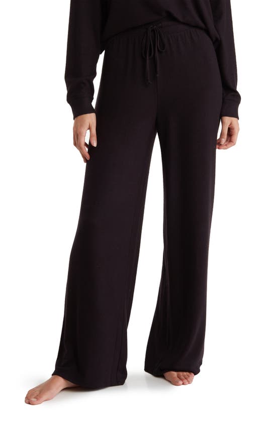 Abound Easy Cozy Wide Leg Pajama Pants In Black