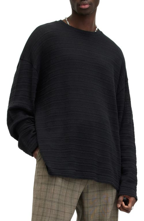 AllSaints Drax Knit Stripe Cotton Sweater at Nordstrom,