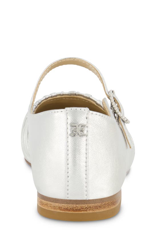 Shop Sam Edelman Kids' Maeve Micah Mary Jane Flat In Silver