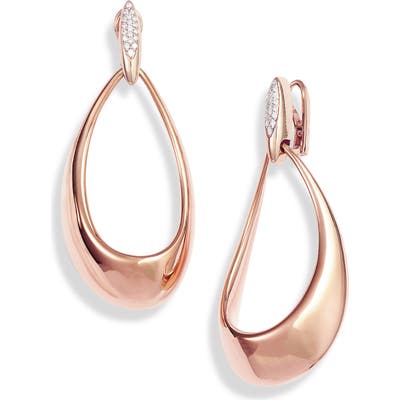 Roberto Coin Classic Oro Diamond Hoop Earrings
