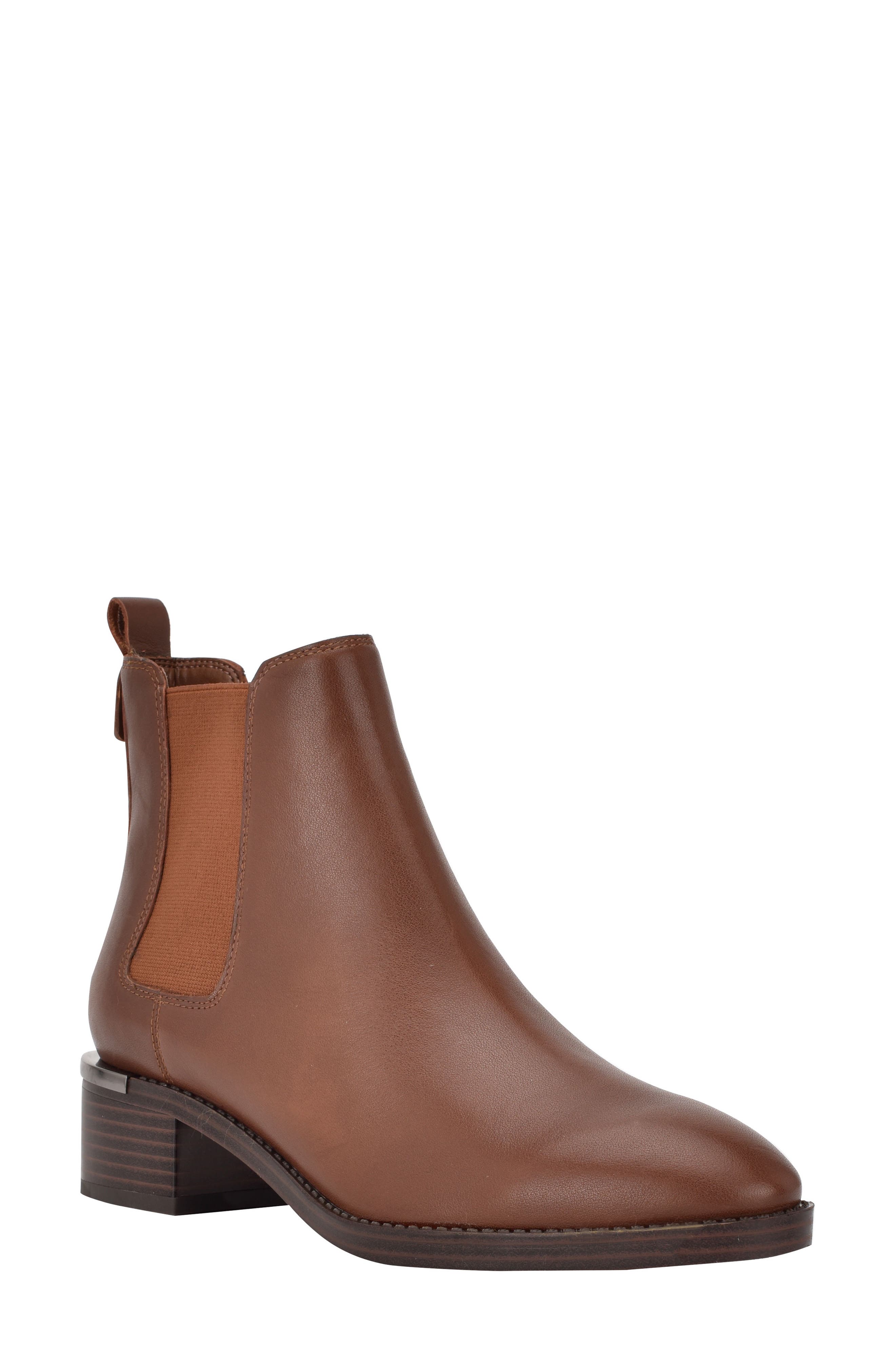 UPC 195972359154 product image for Calvin Klein Demmie Leather Chelsea Boot in Brown Leather at Nordstrom, Size 8 | upcitemdb.com