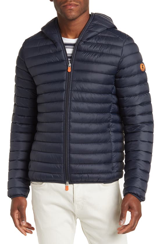 Save The Duck Donald Packable Puffer Jacket In Blue Black