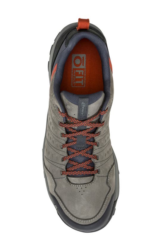 Shop Oboz Sypes Low B-dry Hiking Sneaker In Steel
