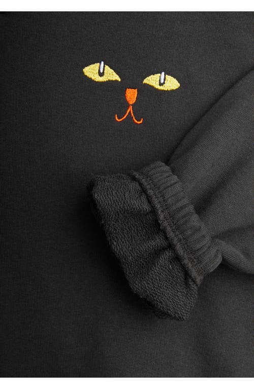 Shop Mini Rodini Kids' Cat Ears Hoodie In Black