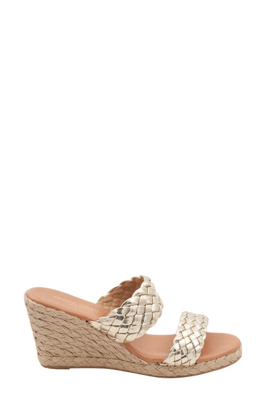 Shop Andre Assous André Assous Aria Espadrille Wedge Sandal In Platino