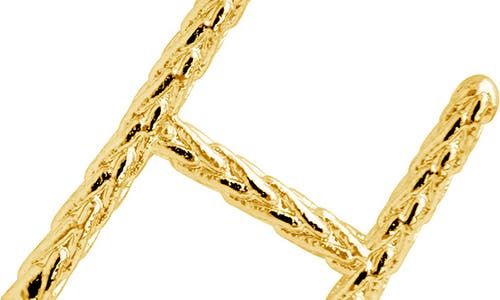 Sterling Forever Rhodium Plated Braided Initial Pendant Necklace In Gold-h