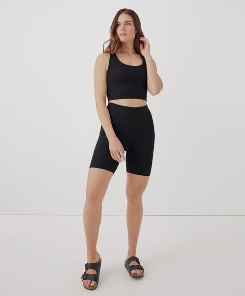 Shop Pact On The Go-to Rib Crop Tank Made With Organic Cotton In Black