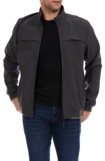 Perry Ellis Everyday Soft Shell Jacket In Charcoal