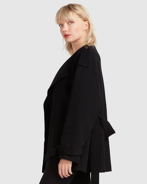 Belle & Bloom Let Me Go Collarless Coat In Black