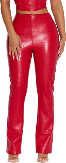  Red Bootcut Pants