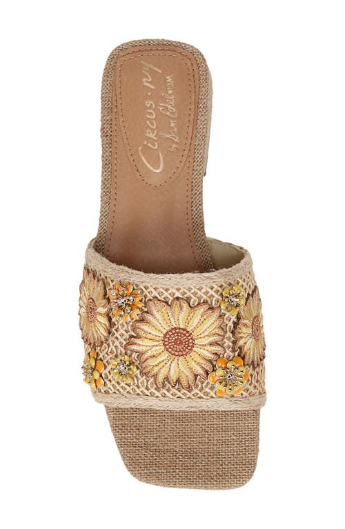 Circus Ny By Sam Edelman Josie Daisie Block-heel Slide Sandals In Natural