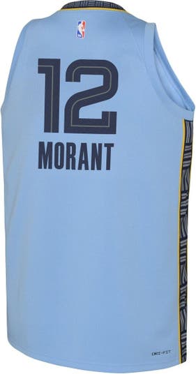 Memphis Grizzlies Jordan Statement Edition Swingman Jersey 22 - Light Blue  - Ja Morant - Youth