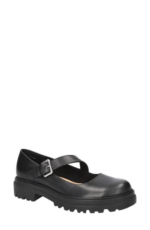 Shop Bella Vita Britt Mary Jane Flat In Black Leather