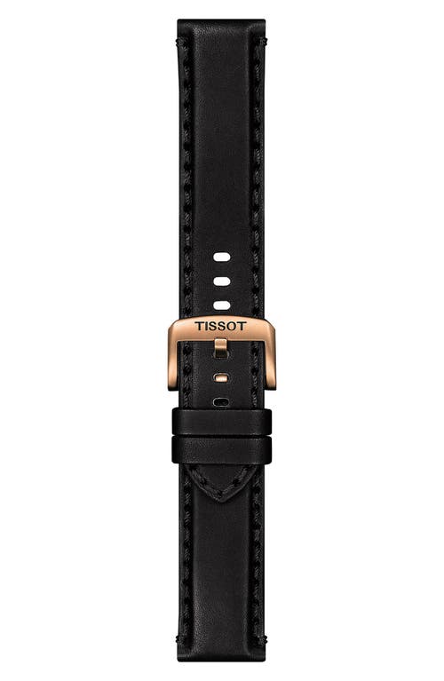 Shop Tissot Supersport Chronograph Leather Strap Watch, 45.5mm In Black/rose Gold