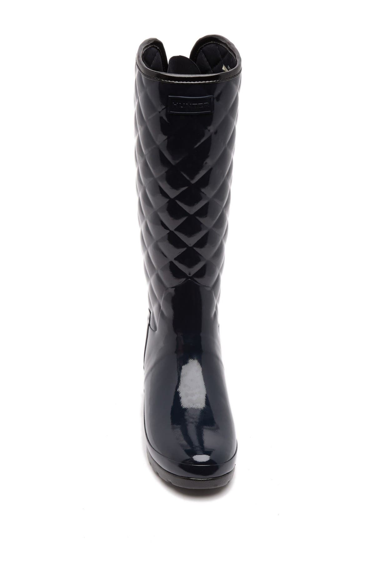 original refined high gloss quilted rain boot