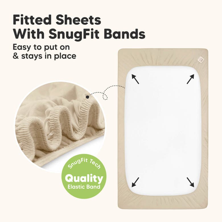 Keababies 2-pack Isla [protect+] Waterproof Crib Sheets In Hedges