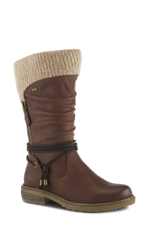 Spring Step Acaphine Water Resistant Faux Shearling Boot In Brown