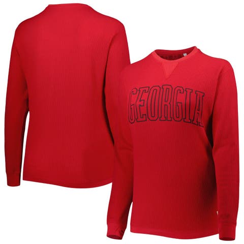 Women's Pressbox Crimson Temple Owls Comfy Cord Vintage Wash Basic Arch  Pullover Sweatshirt