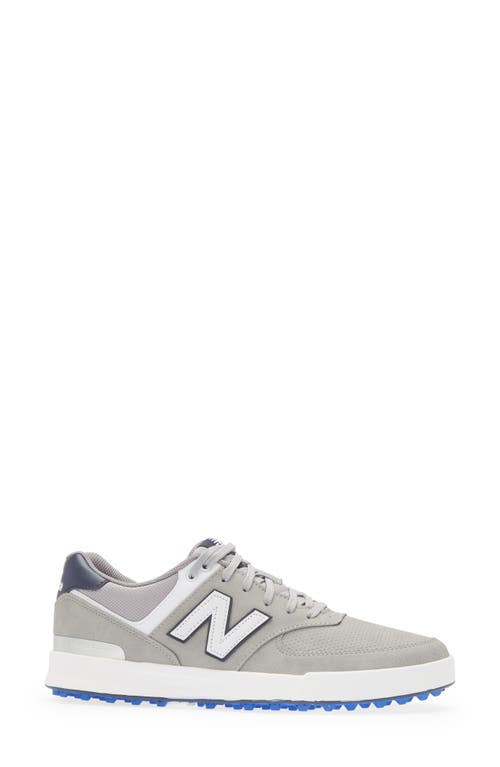 Shop New Balance 574 Greens Waterproof Golf Shoe In Grey/white