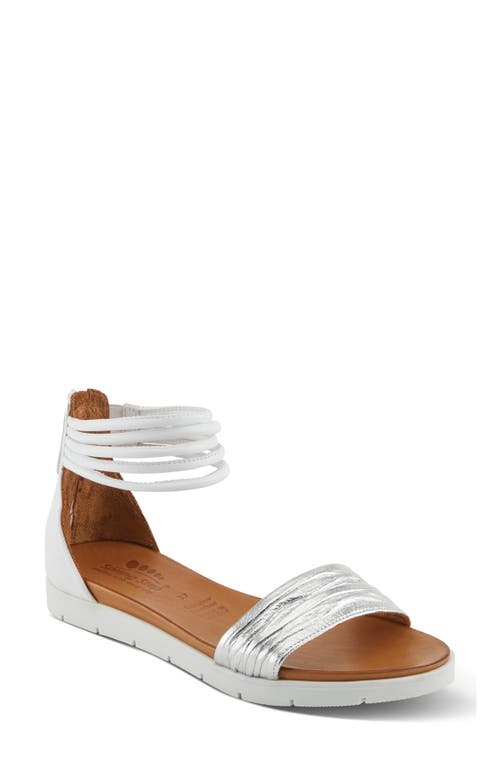 Shop Spring Step Mexa Metallic Sandal In Silver