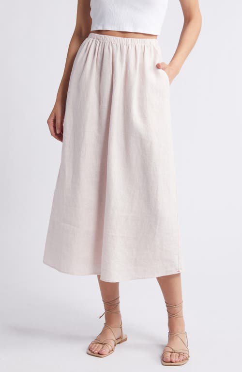 Shop Xirena Xírena Loretta Linen Midi Skirt In Day Lily