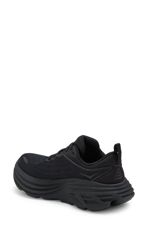 Shop Hoka Bondi 8 Running Shoe In Black/black