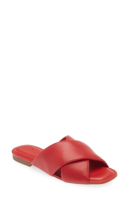 Caslon Calla Slide Sandal In Red Grenadine