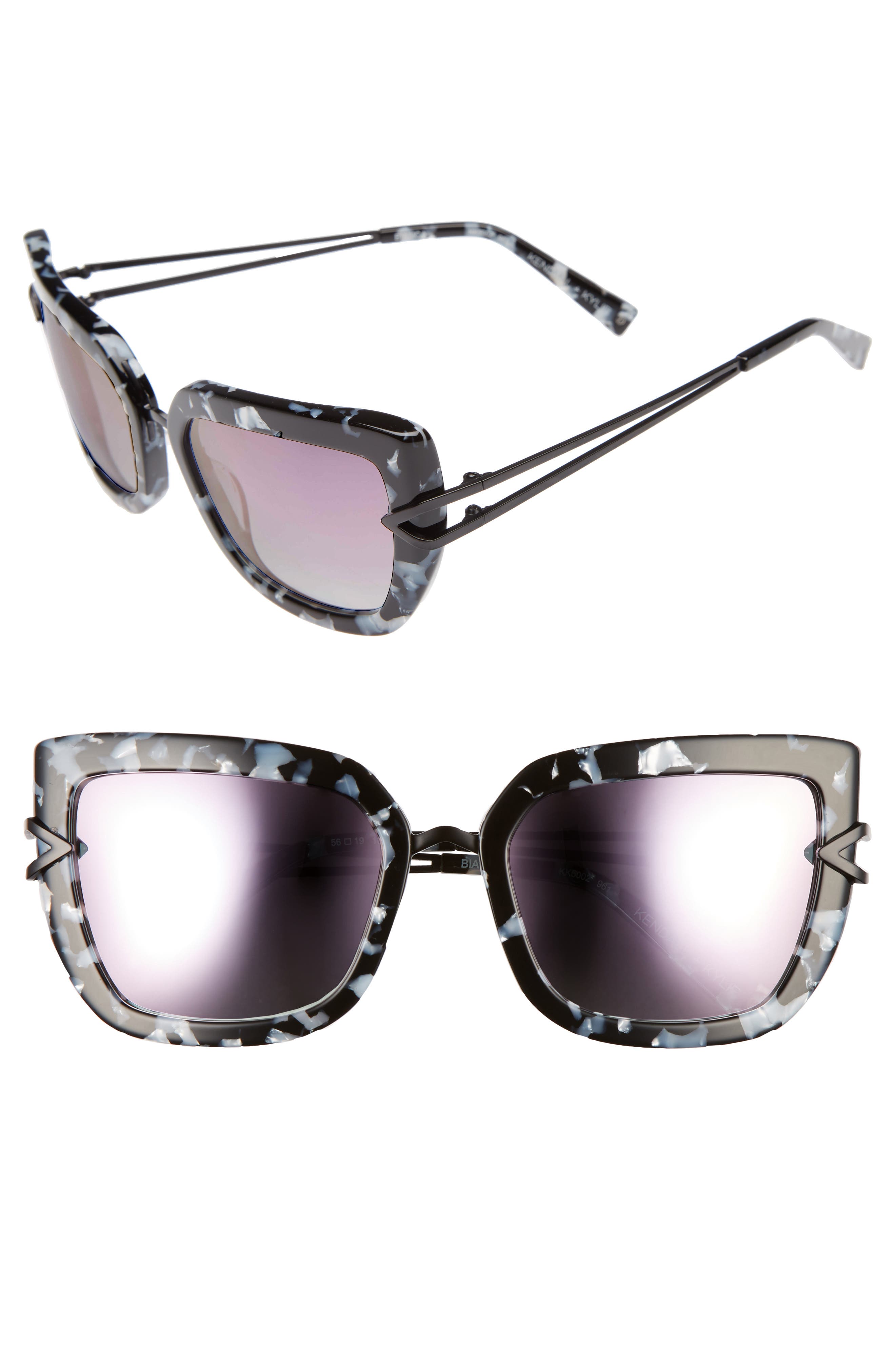 KENDALL + KYLIE Bianca 56mm Cat Eye Sunglasses Nordstrom