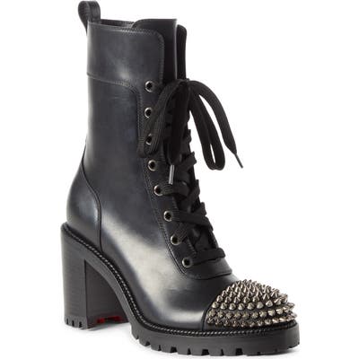 Christian Louboutin Spike Cap Toe Boot, Black
